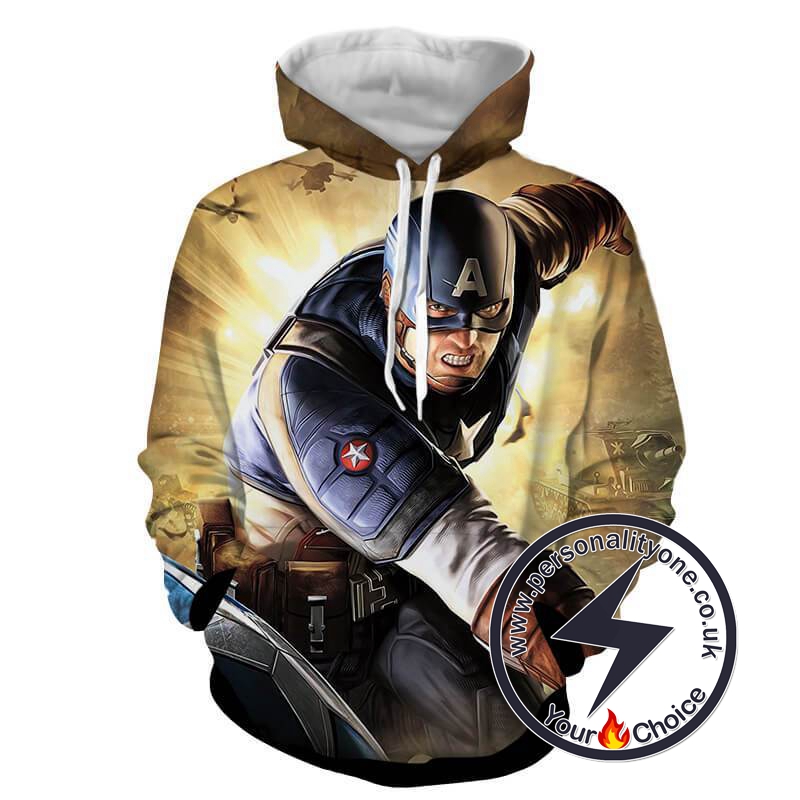 CAPTAIN AMERICA BATTLE MODE 3D Hoodies - CAPTAIN AMERICA 3D